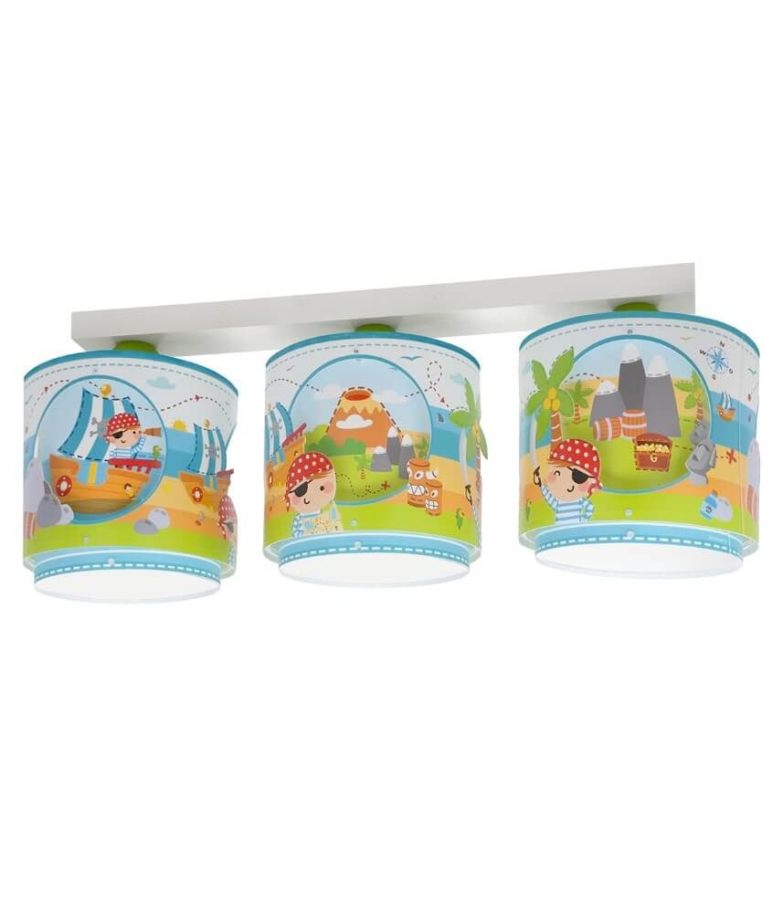 Dalber Pirate Island plafondlamp voor de kinderkamer, multicolor