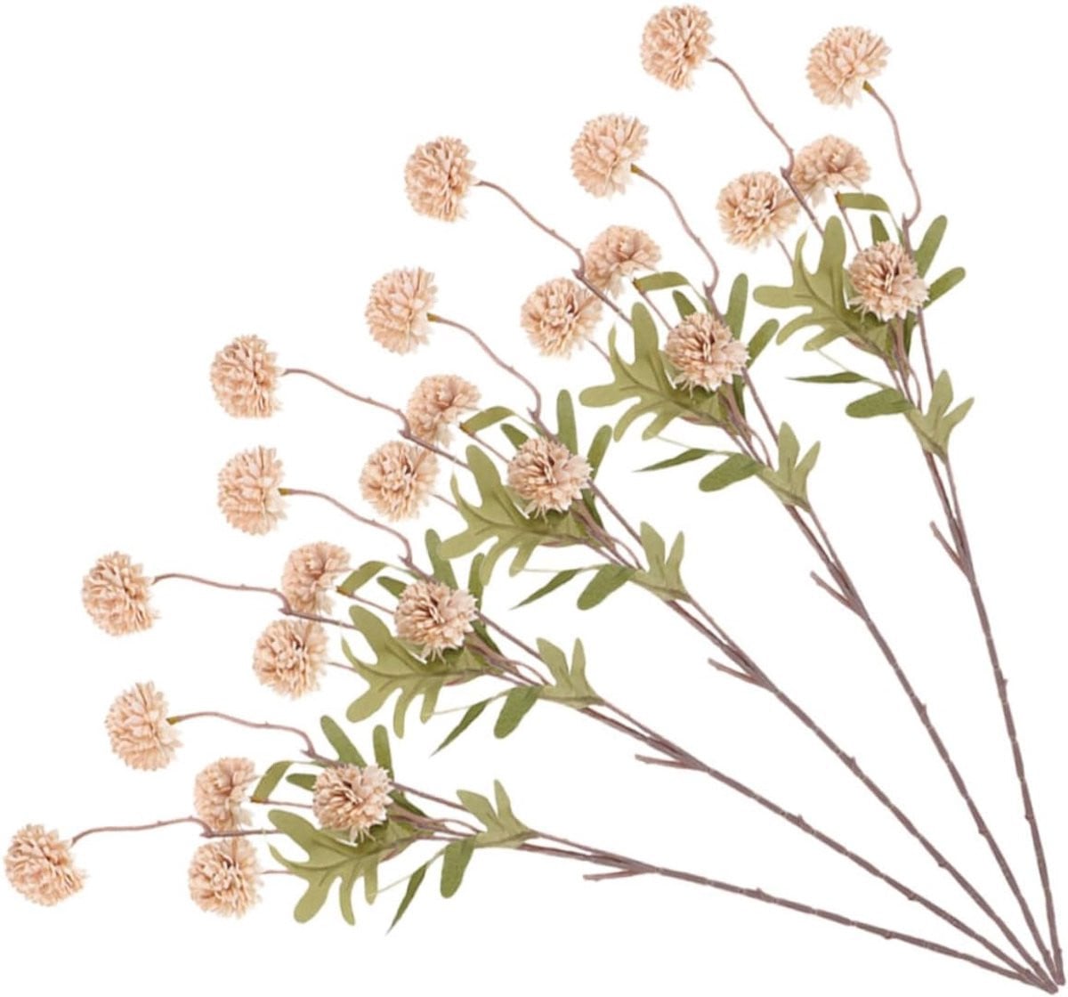 Nep Paardenbloem Bloemen Kunstmatige Decoratie Wit - Hoogte: 52 cm