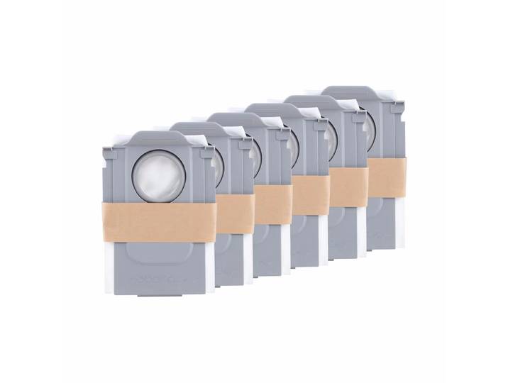 Roborock Staubbeutel 6 Stück Staubbeutel für Roboter – Staubsauger Roboter Zubehör – grau