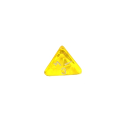 Halmakegel.com 4-seitiger Würfel - Tetraeder - W4 - transparent - gelb 269362