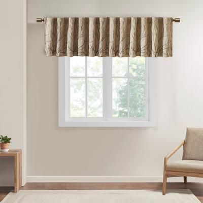 "Madison Park Andora Faux Silk Embroidered Window Valance - 50 x 18"""