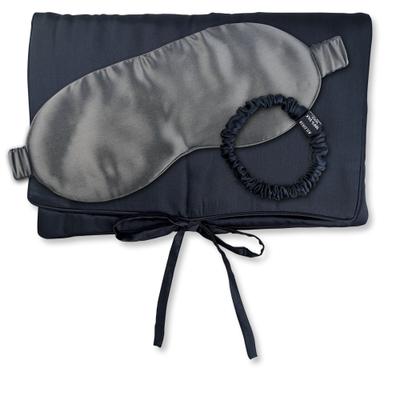 Seidentuch AILORIA "Tasche, Schlafmaske & Scrunchie S TRAVEL SET BEAUTY S", Damen, schwarz (midnight schwarz), Obermaterial: 100% Seide silk., Modetücher