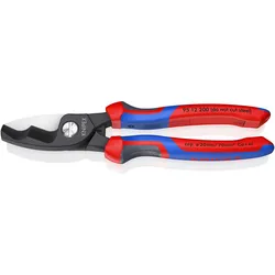 Knipex, Bolzenschneider + Seitenschneider, Kabelschere L.200mm brüniert Griffe 2-Komponenten / Mehrkomponenten-Hüllen (200 mm)