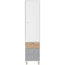 DREHTÜRENSCHRANK Figo mit 1 Tür und 3 Schubladen