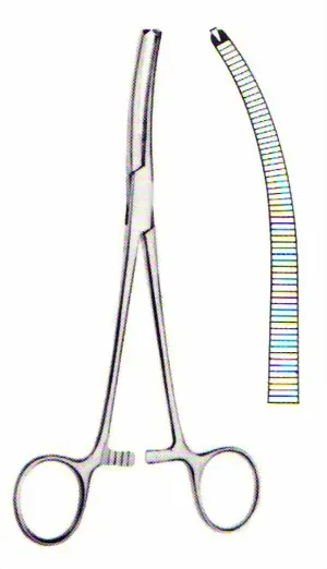 Zepf medical instruments GmbH Arterienklemme nach Rochester-Ochsner (Kocher) gebogen 1:2 Zähne 13,0 cm 12-3201-13