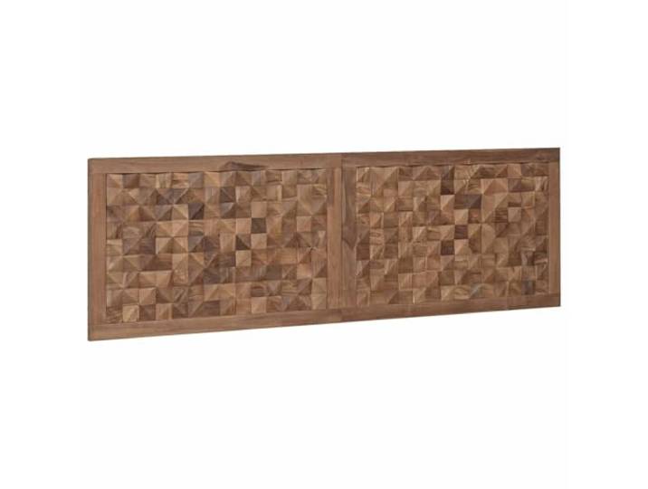 Makastle Bettkopfteil Massivholz Teak 160x55 cm Natur Wandmontage