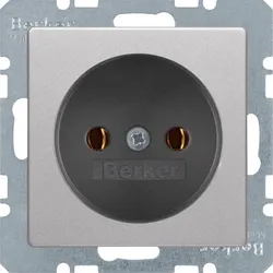Berker Steckdose alu/samt 6161036084