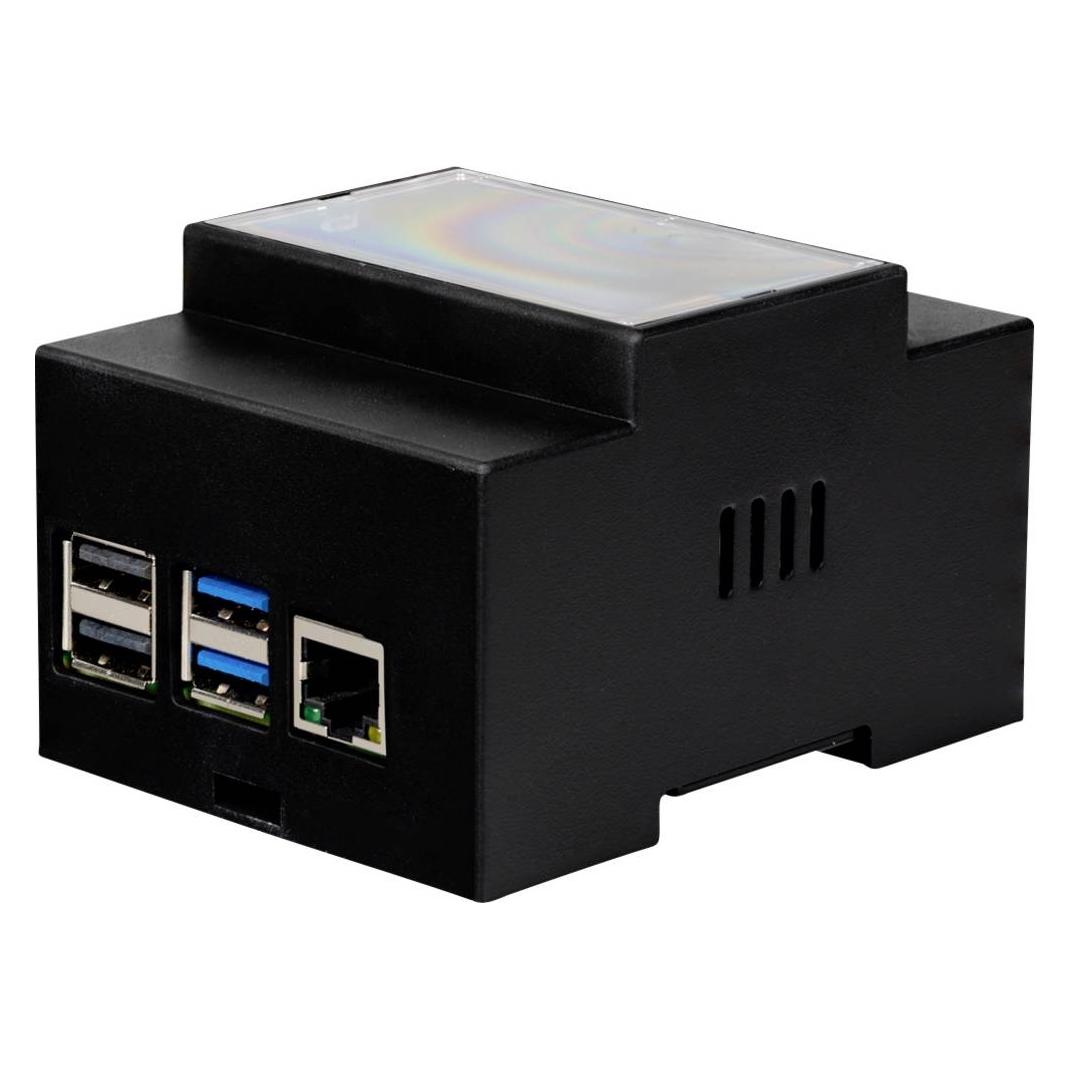 Joy-it DIN-Rail-Halterung Passend für Entwicklungskits Raspberry Pi 4 zur (PI5-DIN-CASE-P5-BL) (PI5-DIN-CASE-P5-BL)