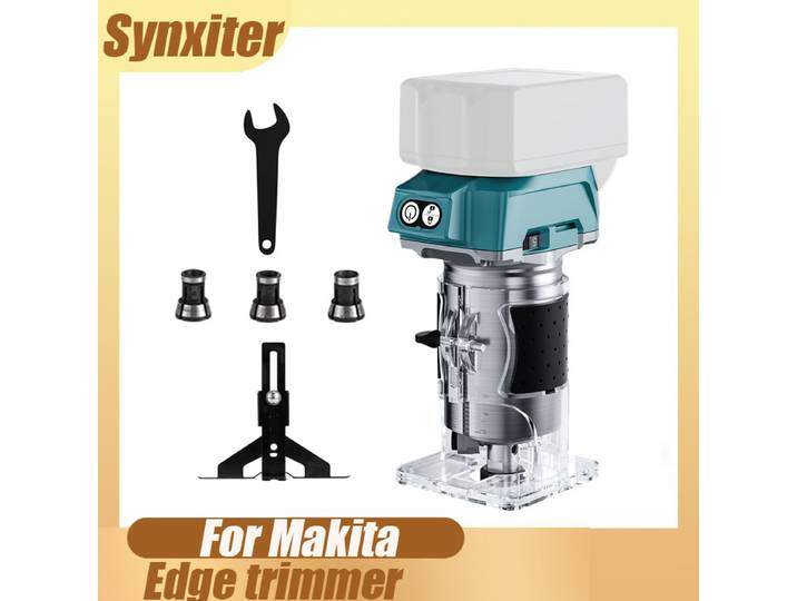 Machine à Tailler les Bords Sans Fil Sans Brosse pour Batterie Makita 18V Outil de Rainurage Fraisage Travail du Bois Gravure Machine Outils de Bricolage à Domicile