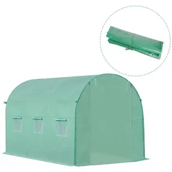 Outsunny Polyethylenfolie 3x2x2m Ersatzfolie mit 6 Fenster für Folientunnel