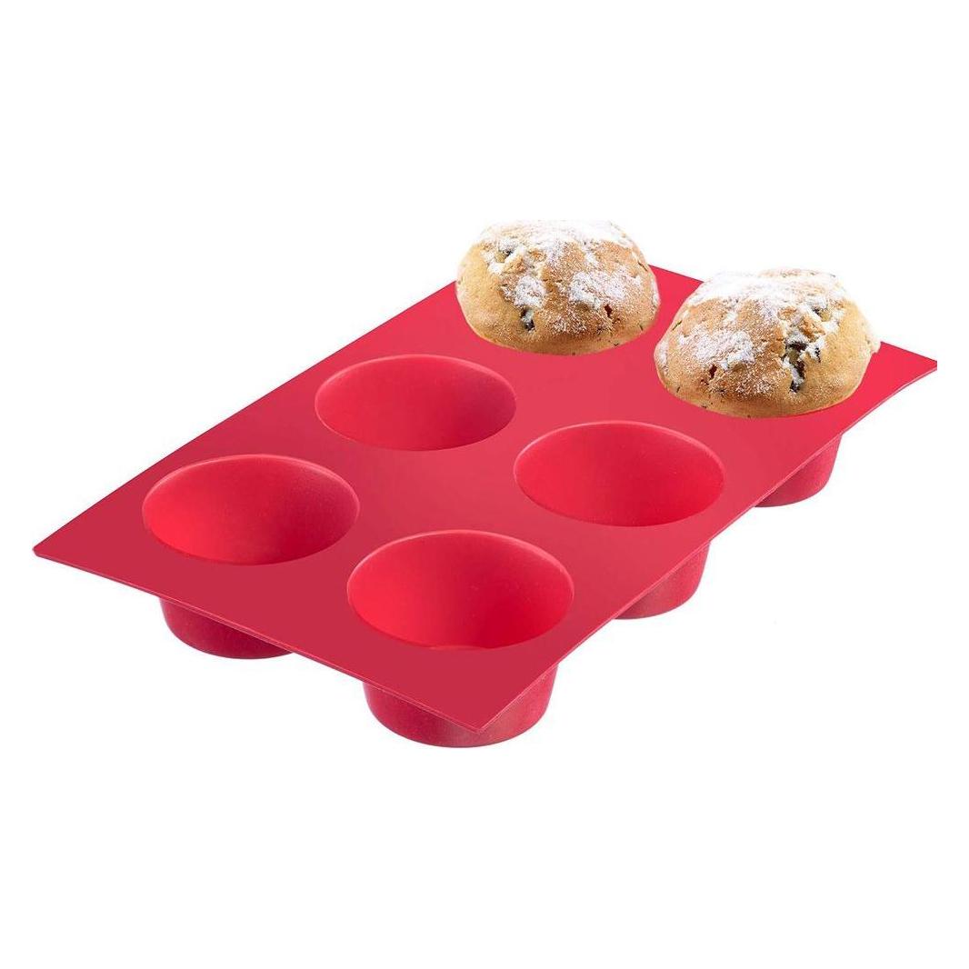 Westmark 6er Muffinbackform Silikon, rot (7 cm) (30152270)