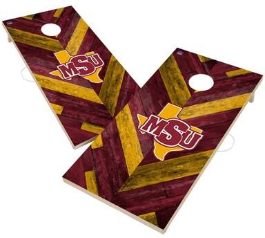 Skip's Garage Midwestern State Mustangs Cornhole Board Set