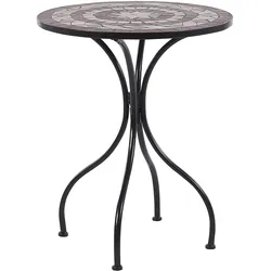 GARTENTISCH Eisen schwarz Mosaik 60 cm Cariati