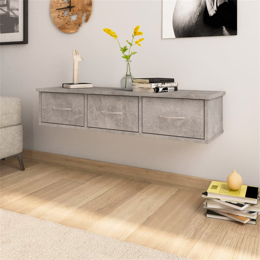 Brayden Studio Allendale Floating Shelf Light Grey