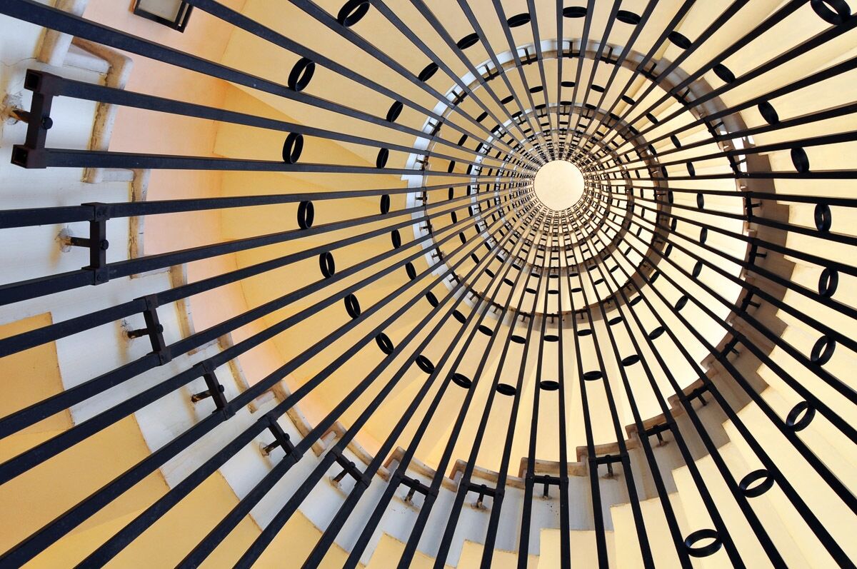 Fototapete PAPERMOON "Wendeltreppe", bunt, B:1,5m L:1,11m, Vlies, Tapeten, Fototapete bunt B/L: 1,5m x 1,11m, Rollen: 1