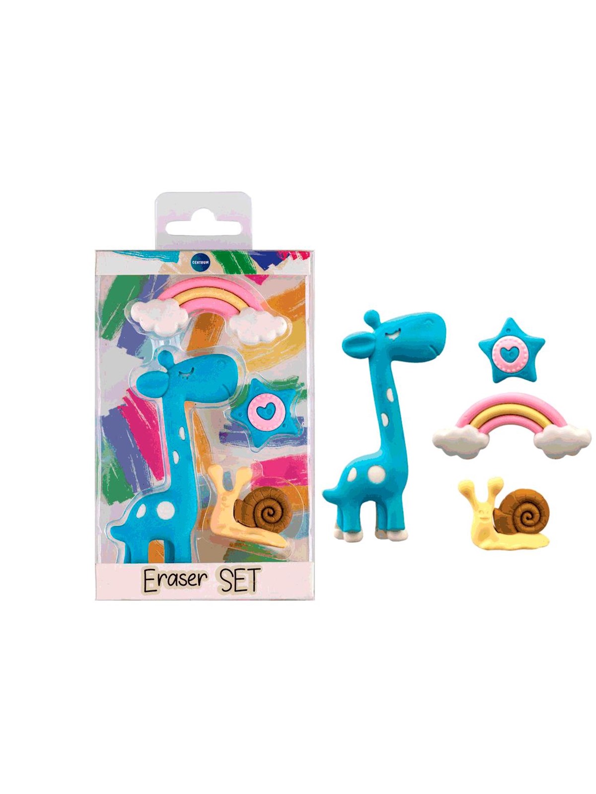 CENTRUM Eraser set GIRAF 4 pieces in box