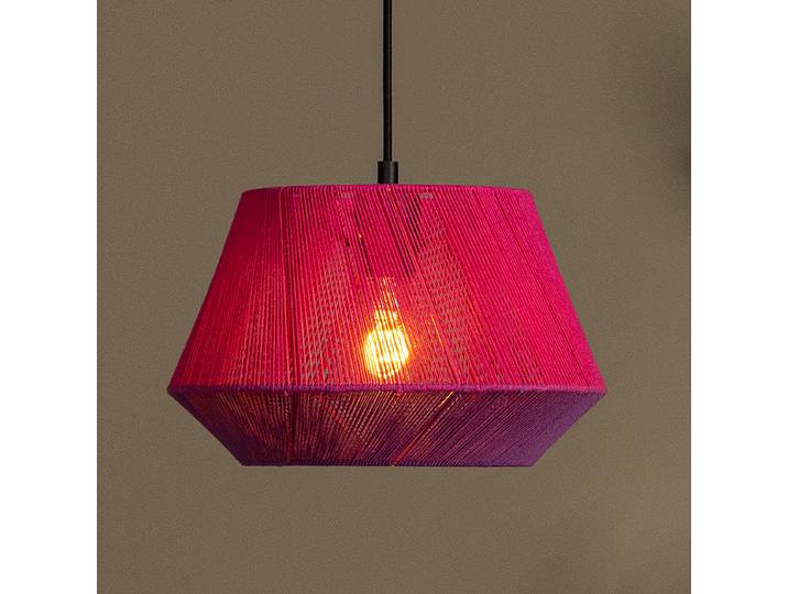 Pendelleuchte Jessica 30 x 155 x 30cm Pink/Pink 1 Baumwollstoff E27