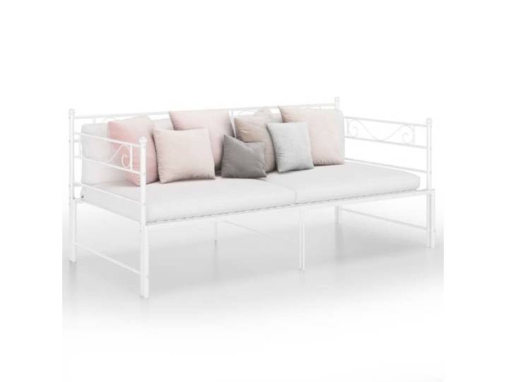 LEMON Cadre de canapé-lit extensible - Lit banquette - sans matelas - blanc 90x200 cm LL1146