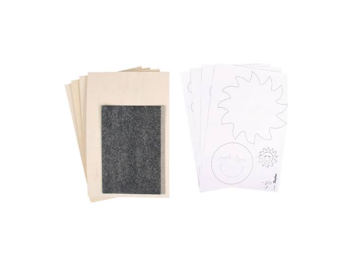 Rayher Sperrholzplatten mit Vorlagen 30 × 20 × 0.4 cm 4 Stück