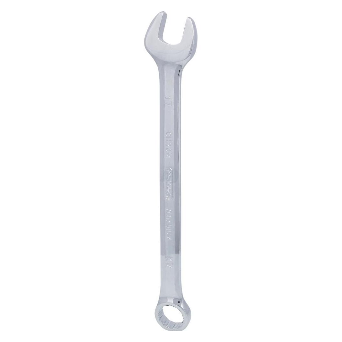 KS Tools Werkzeuge-Maschinen GmbH CHROMEplus Ringmaulschlüssel, abgewinkelt, 17mm, auf Hänger (17 mm) (518.0617-E)