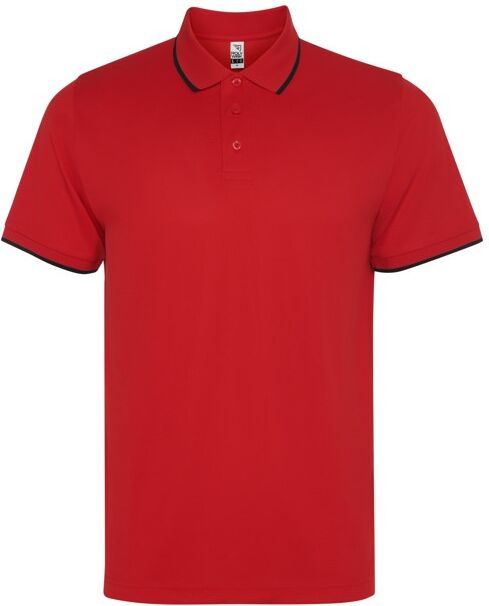 Polo technique unisexe personnalisable en polyester gaufré Sian rouge L