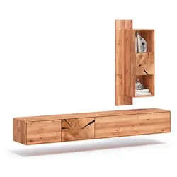 G+K Wohnwand Austin Holz Braun Wildeiche