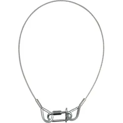 Showgear Safety Cable 3 mm WLL: 5 kg - 60 cm - Silber