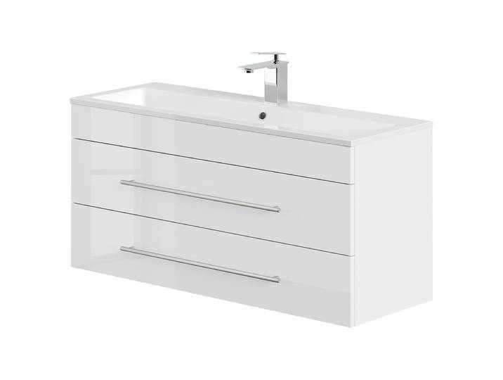 Meuble vasque Portus 100cm Blanc/Blanc brillant
