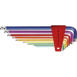 PB SWISS TOOLS Winkelschraubendreher Set 1,5-10mm Rainbow im Halter 9-teilig