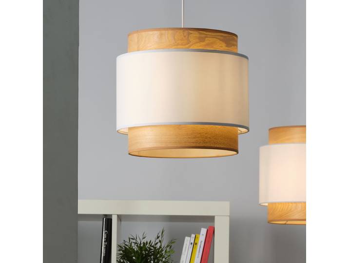 Suspension Licia 36 x 150 x 36cm Blanc Coton E27