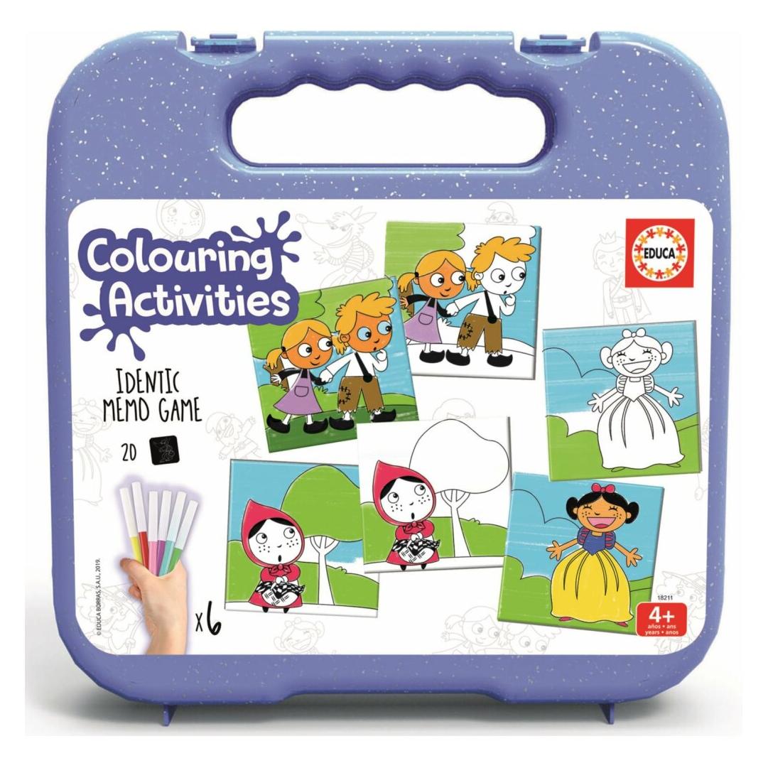 Educa 18211 Boardgame Memory Coloring in a Case (Includes a set of special markers) (Deutsch, Griechisch) (18211)