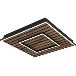 Deckenlampe Deckenleuchte Panel Holzlampe Wohnzimmerlampe 2 Stufen LED L 45 cm