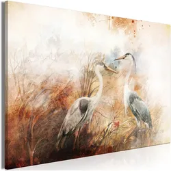 Artgeist, Bilder, Herons on the Hunt (1 Part) Wide (120 x 80 cm)