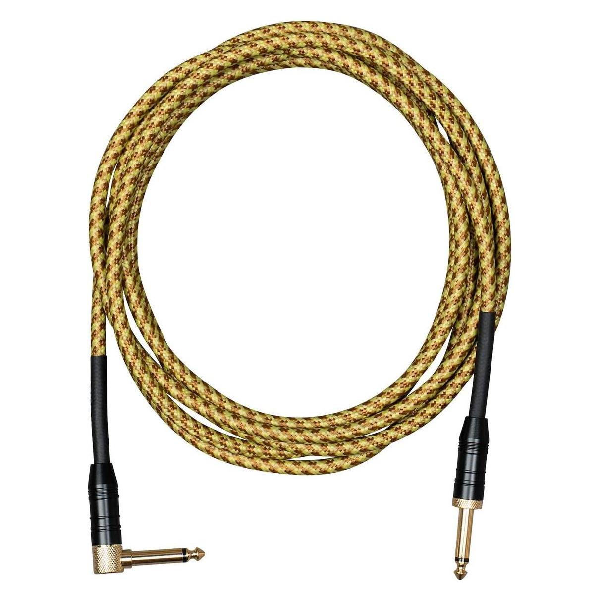 Cascha Professional Line Gitarrenkabel - abgewinkelt, Tweed Natural - 6 m (6 m) (52295776)