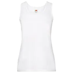 Fruit of the Loom Performance Vest Lady-Fit Damen Tank Top Sport Shirt Fitness NEU, weiß, XS