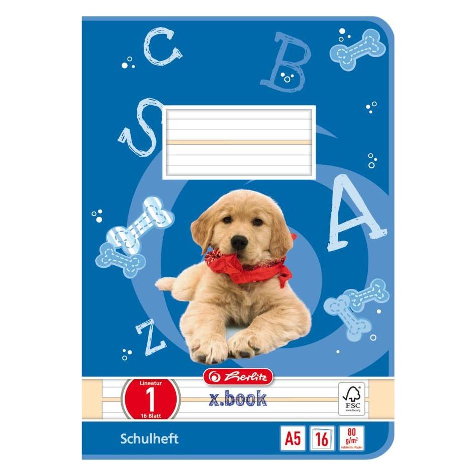 Herlitz Schulheft x.book, DIN A5, Lineatur 1 / liniert (A5, Liniert) (3320108)