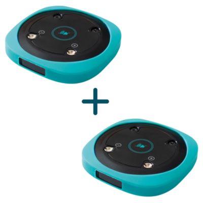 Ratiotec Pager CONNECT, 2er Set, Vibration, LED und Ton, Akkulaufzeit bis 19 Stunden, 70 x 70 x 10 mm, türkis