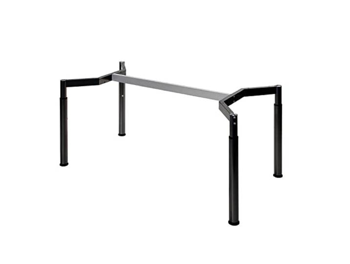 Boho möbelwerkstatt Schreibtischgestell, Konferenztischgestell, Tischgestell, höheneinstellbar in Schwarz RAL9005 für Tischplatten von 160 x 80 cm