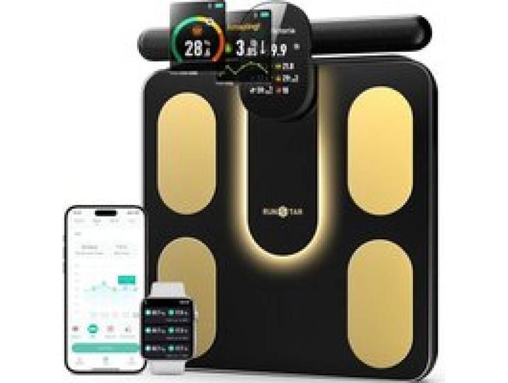 Balance Pese Personne Intelligent RunSTAR avec 8 Électrodes et Écran TFT Couleur
