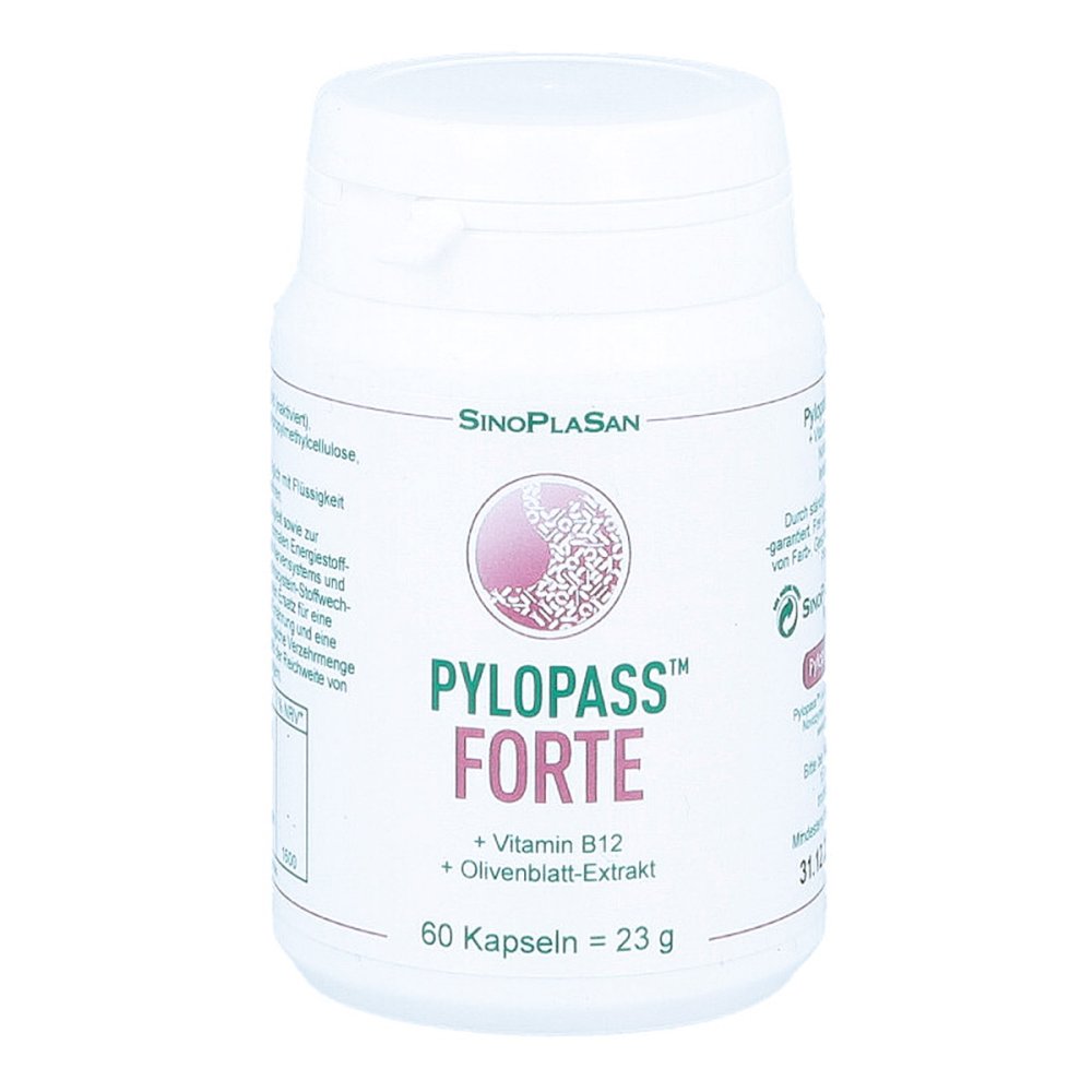SinoPlaSan GmbH Pylopass Forte 200 mg+Vit.B12+Olivenblattextr.Kps. 13426924