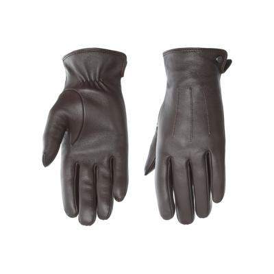 Lederhandschuhe PEARLWOOD "Travis", Herren, Gr. 10, braun (schwarz braun), Schafsleder, unifarben, Handschuhe, Glattlederhandschuh