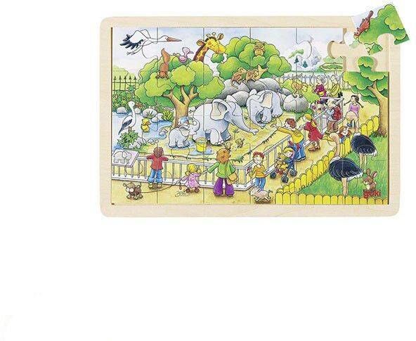 Puzzle en bois animaux du zoo 24 pièces - Goki