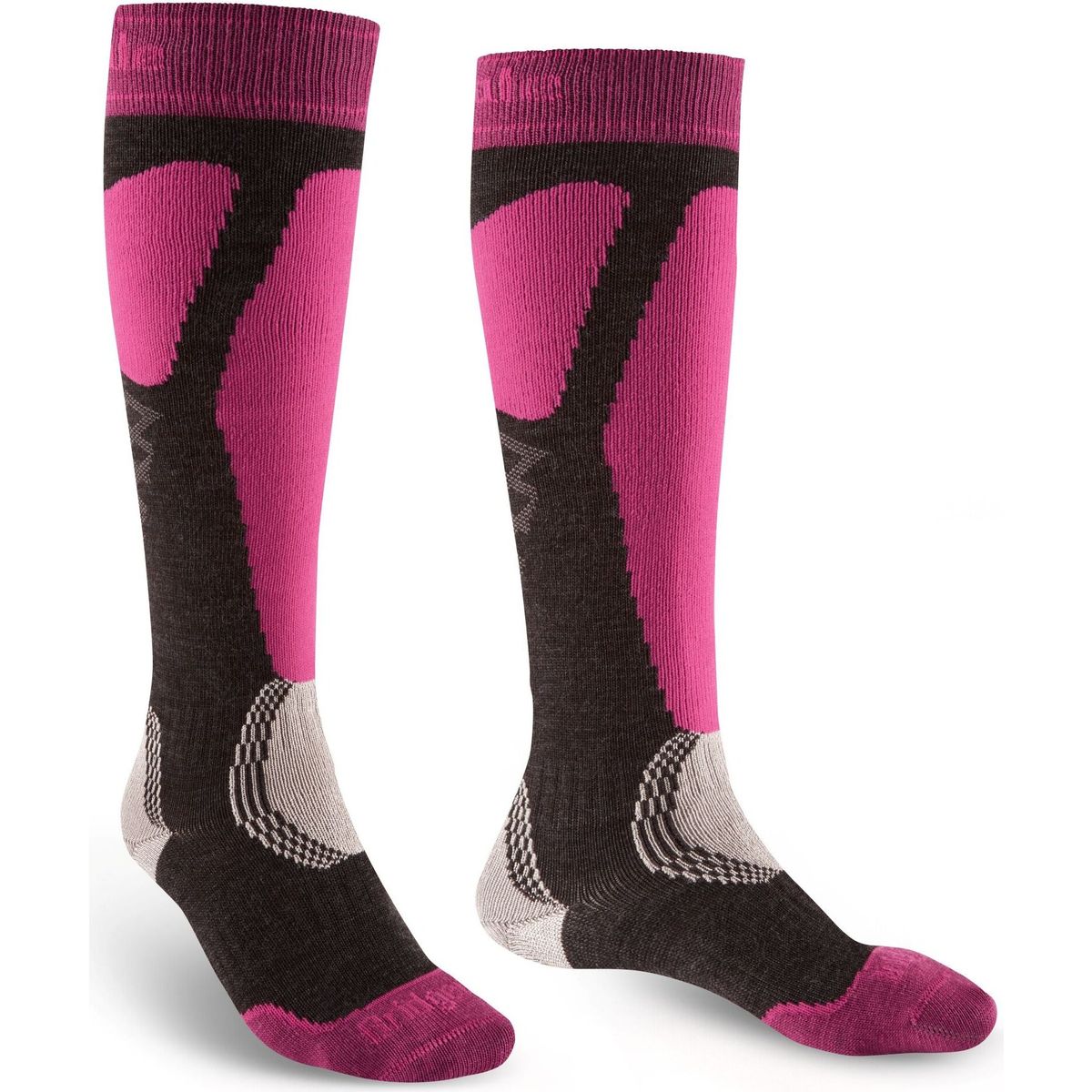 Bridgedale Ski Easy On graphite/pink (388) S 710103-388-S