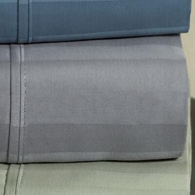 Lintex Linens, Inc. Belvedere Stripe Sheet Set, King, Gray