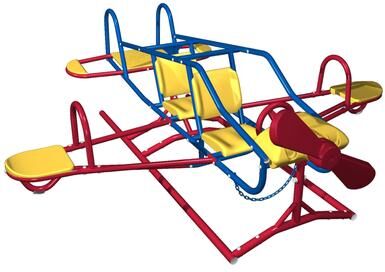 Lifetime Ace Flyer Multi-color Airplane Outdoor Teeter-totter