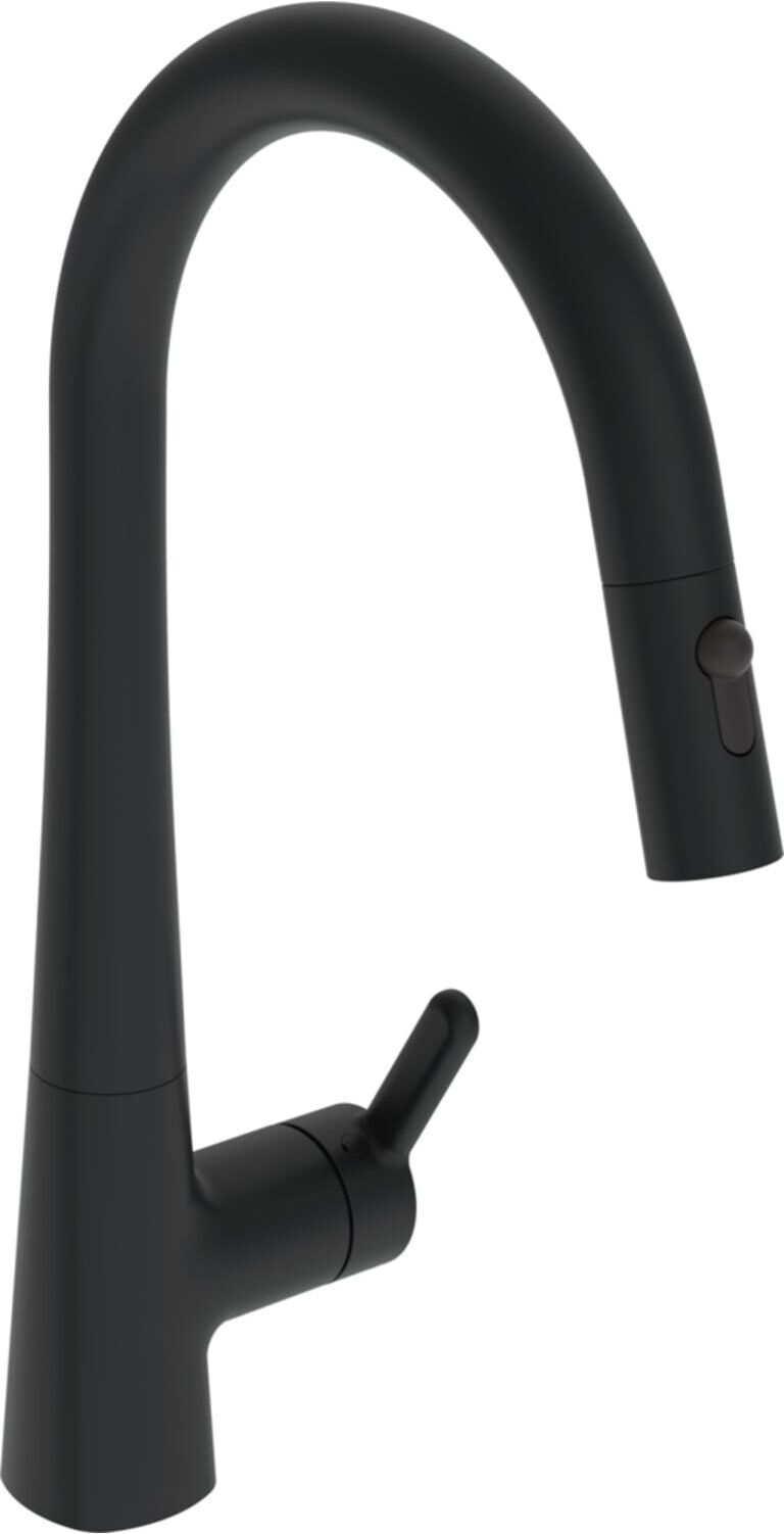 Spültisch-Einhebelmischer HANSADESIGNO Style seitenbedient, 2strg, A 231mm, matt-sw (5136228333)
