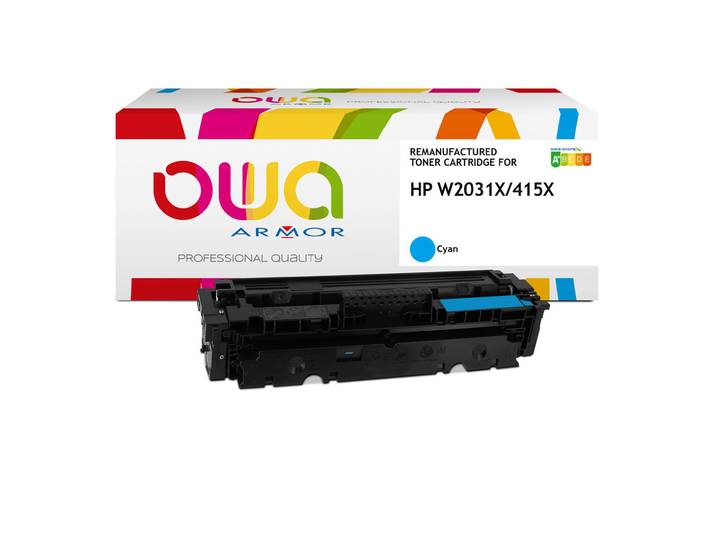 OWA Toner Compatible Laser HP 415X - W2031X - K18646OW - Cyan / Bleu