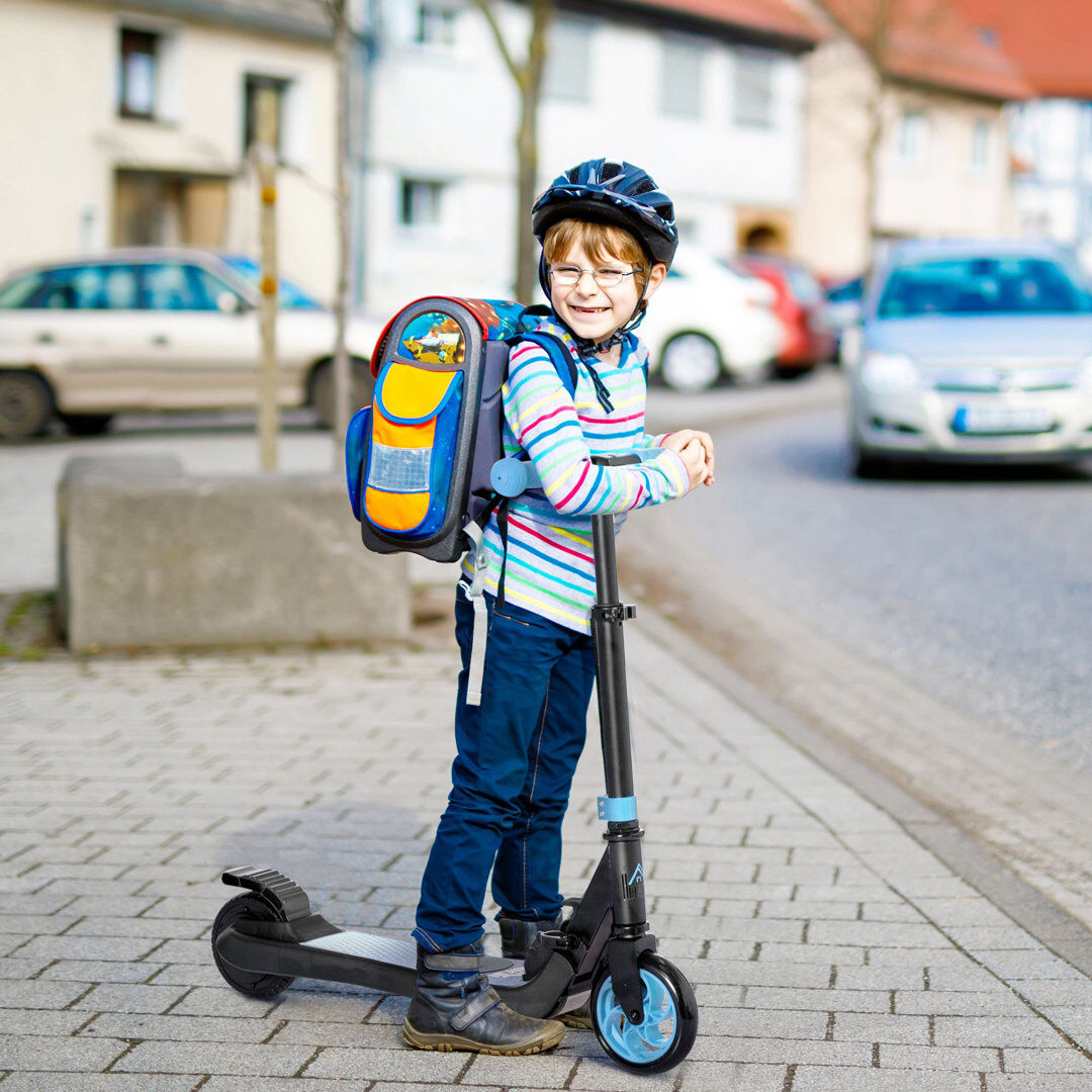 Brayden Studio HOMCOM Folding Electric Scooter with Rear Wheel Brake Black