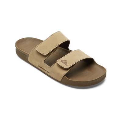 Sandale QUIKSILVER "Rivi Nubuck", Damen, Gr. 7, beige (tan 1), Lederobermaterial / Textil-Futter / TPR-Sohle, Schuhe Sandale