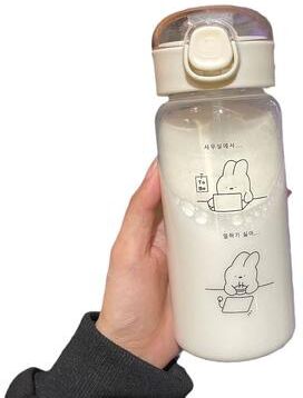 Inspire Select Transparent PC Plastic Sports Water Bottle With Pop Up Bounce Straw, Leakproof One Click Lid, Drop Resistant 20oz Cup work